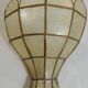 Pair of vintage mother-of-pearl and brass wall sconces – Floral shape