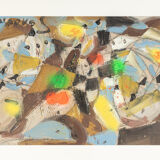 Fragmentation colorée, Gouache sur papier épais, 81 x 61 cm