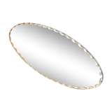 Bevelled oval mirror 25x10cm