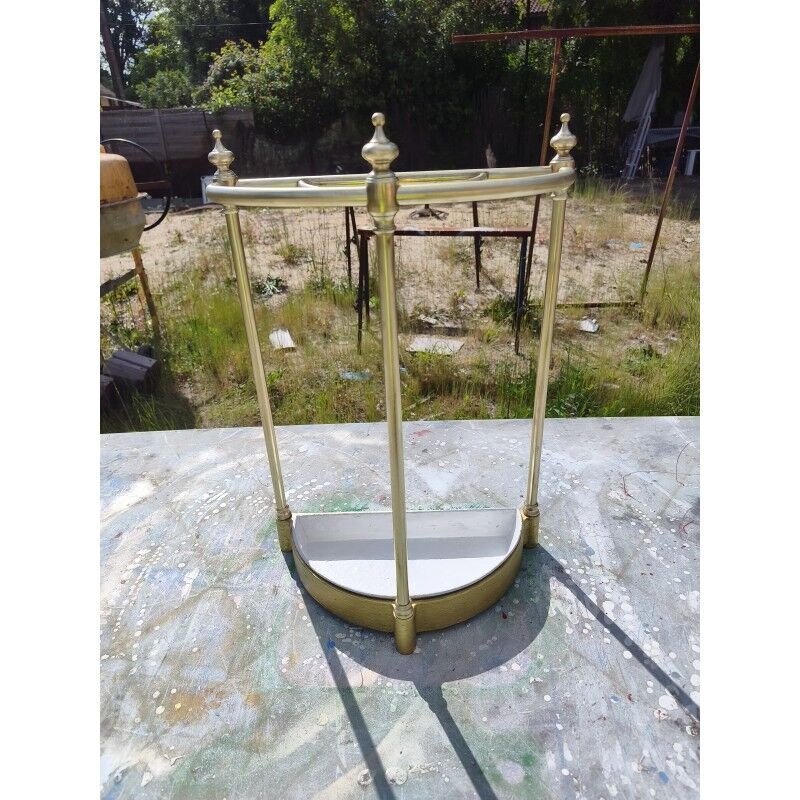 Umbrella stand 1900 brass, cast iron and steel