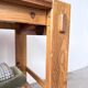 Desserte console à roulettes en pin 1980