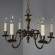 Vintage six-arm chandelier, 1970's.