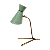Mid-century Stilnovo brass orientable table or wall lamp from 50s