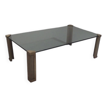 Table basse de Peter Ghyczy modèle T14 design vintage des années 1970 (140x80x45)