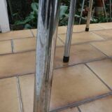 3 canary yellow formica chairs