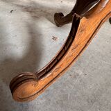 Table basse en bois et cannage