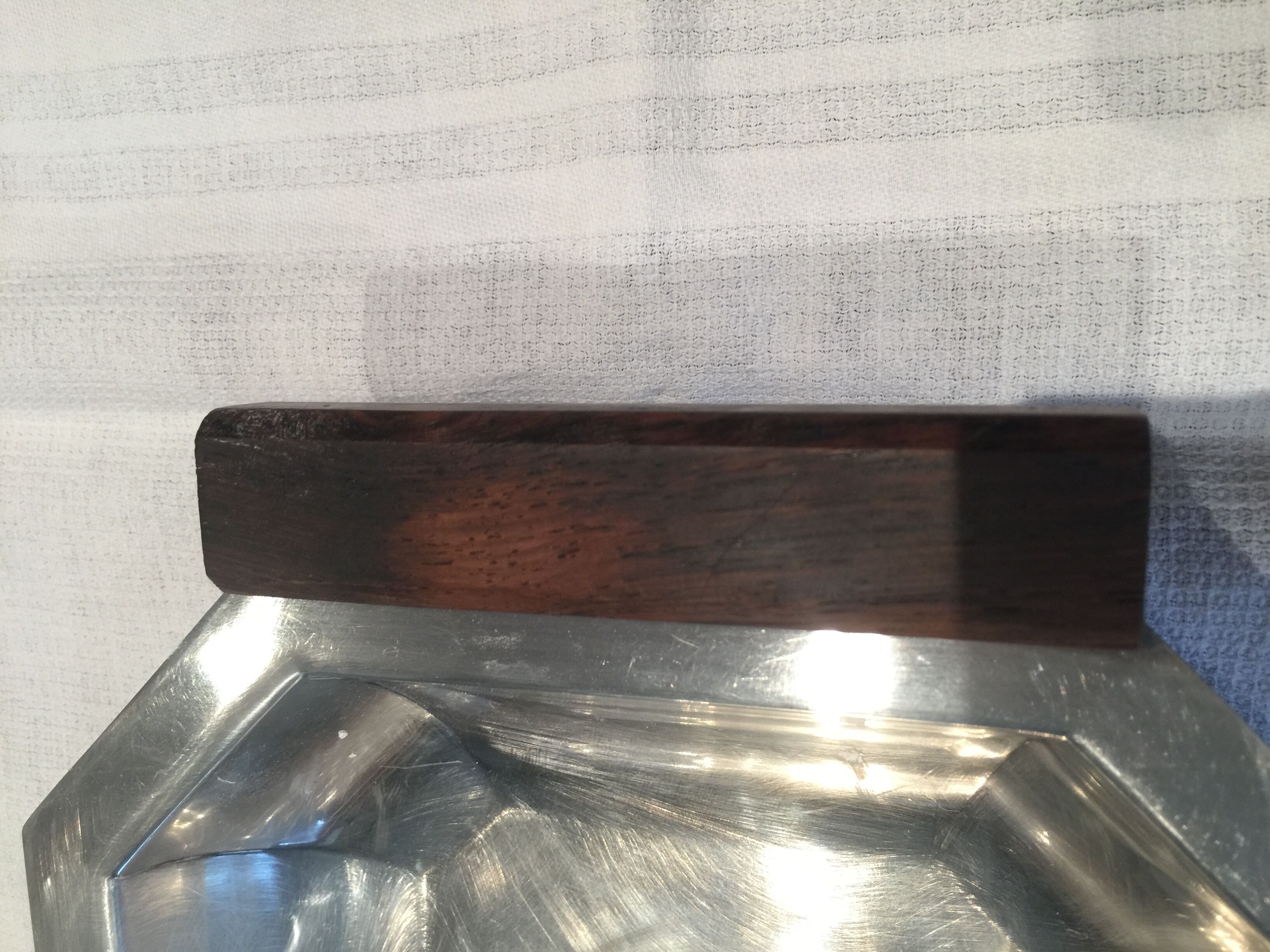 Silver metal bread basket