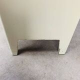 White wood convenient storage unit from the 1950s