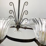 Mid-Century Modern Chandelier, Murano, Barovier Style, 1950s