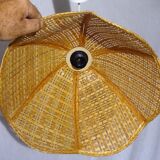 Vintage lampshade in braided rattan