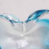 Cendrier en verre de Murano bleu