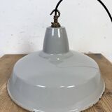 Industrial Grey Enamel Factory Pendant Lamp from Thorlux, 1960s