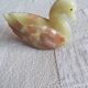 Statuette swan in onyx marble or aragonite