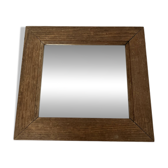 Old mirror, wooden frame