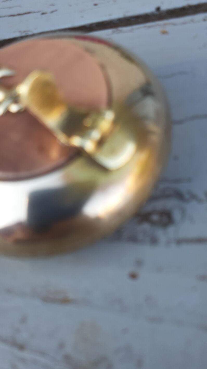 brass and copper navy ink ashtray