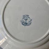 3 ironstone plates Badonviller France, flowers, butterflies