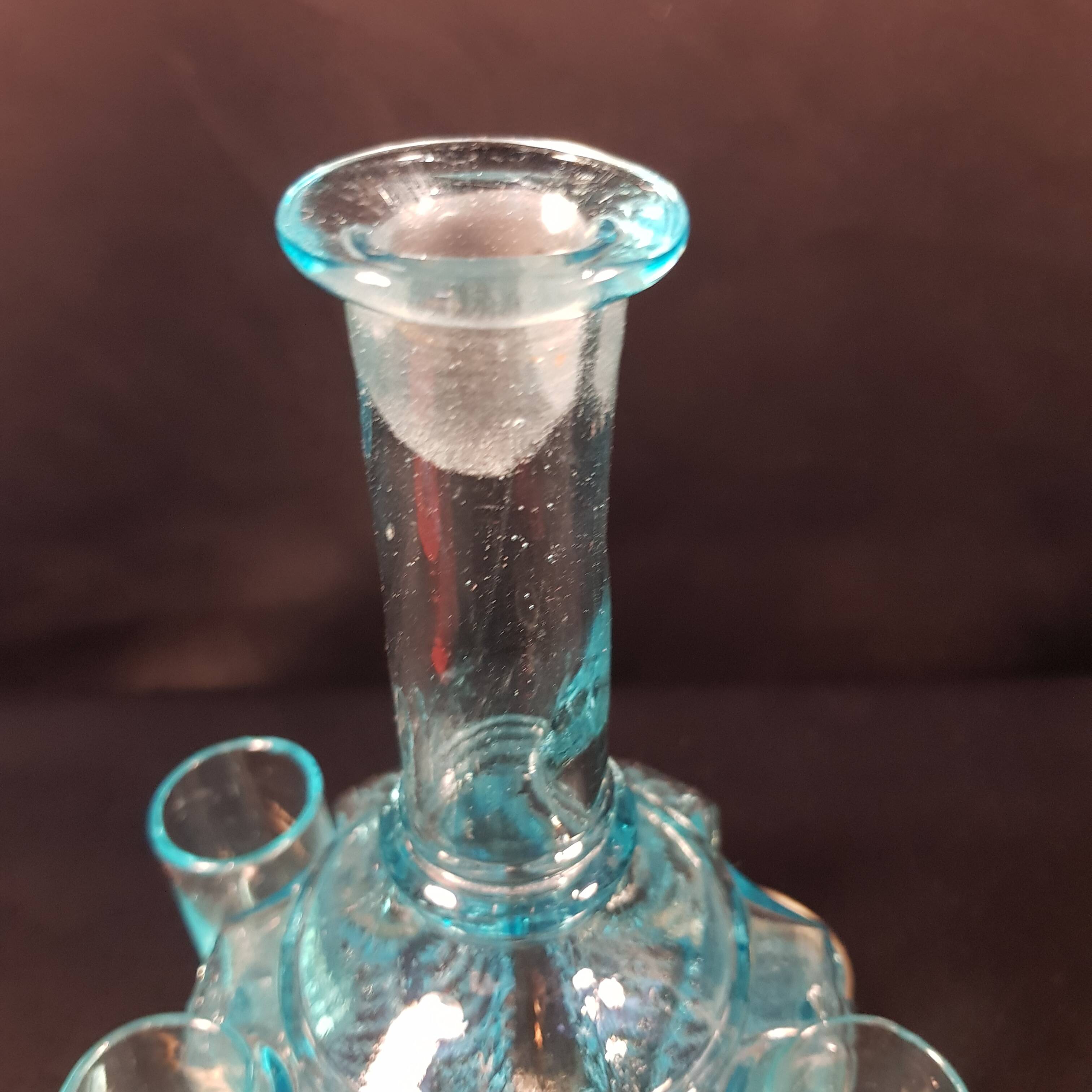 Blue Art Nouveau carafe