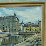 Hjalmar Larsson(1881-1960), Stockholm Cityscape, 1940, Oil Painting
