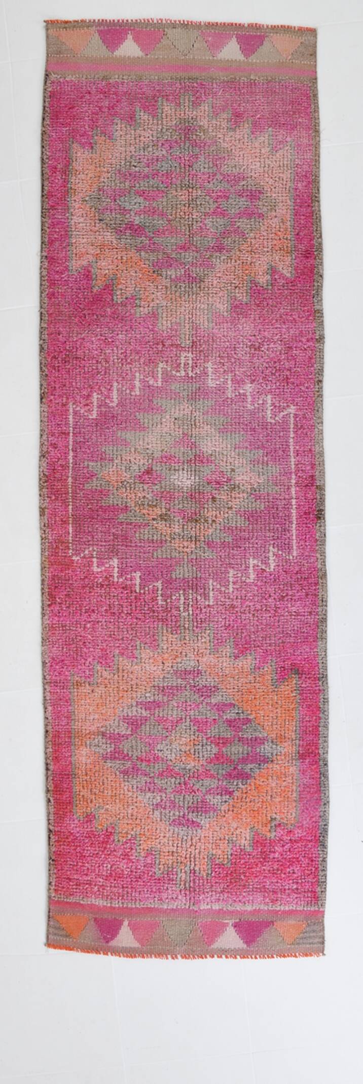 3x10 Oriental Pink Wool Turkish Runner Rug, 89x295Cm SK 18196