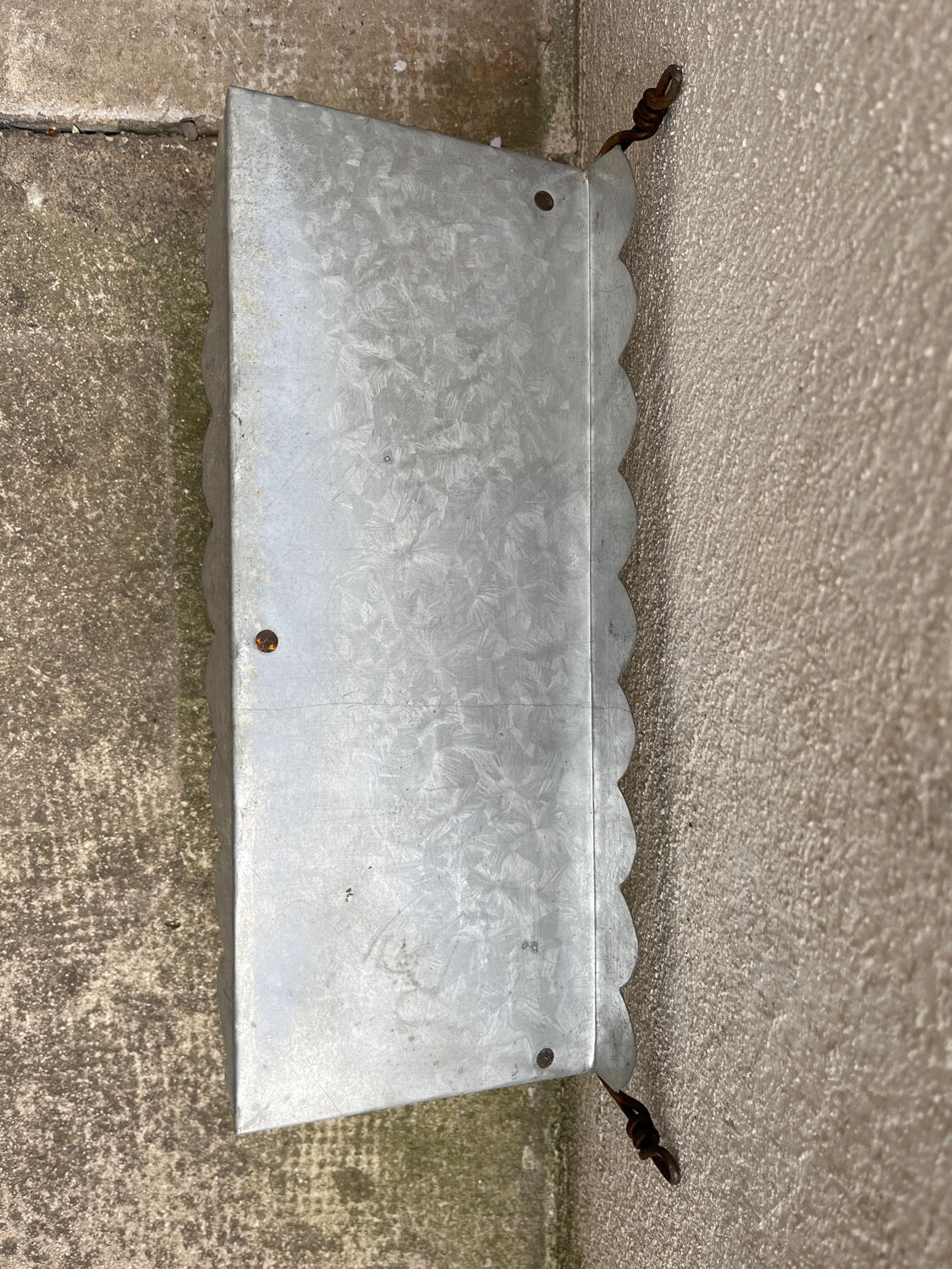 Vintage zinc wall shelf