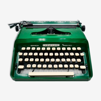 Machine à écrire Remington Concord vert anglais révisée ruban neuf