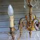 Antique gilded bronze and crystal chandelier with 5 lights / working condition l. gau?