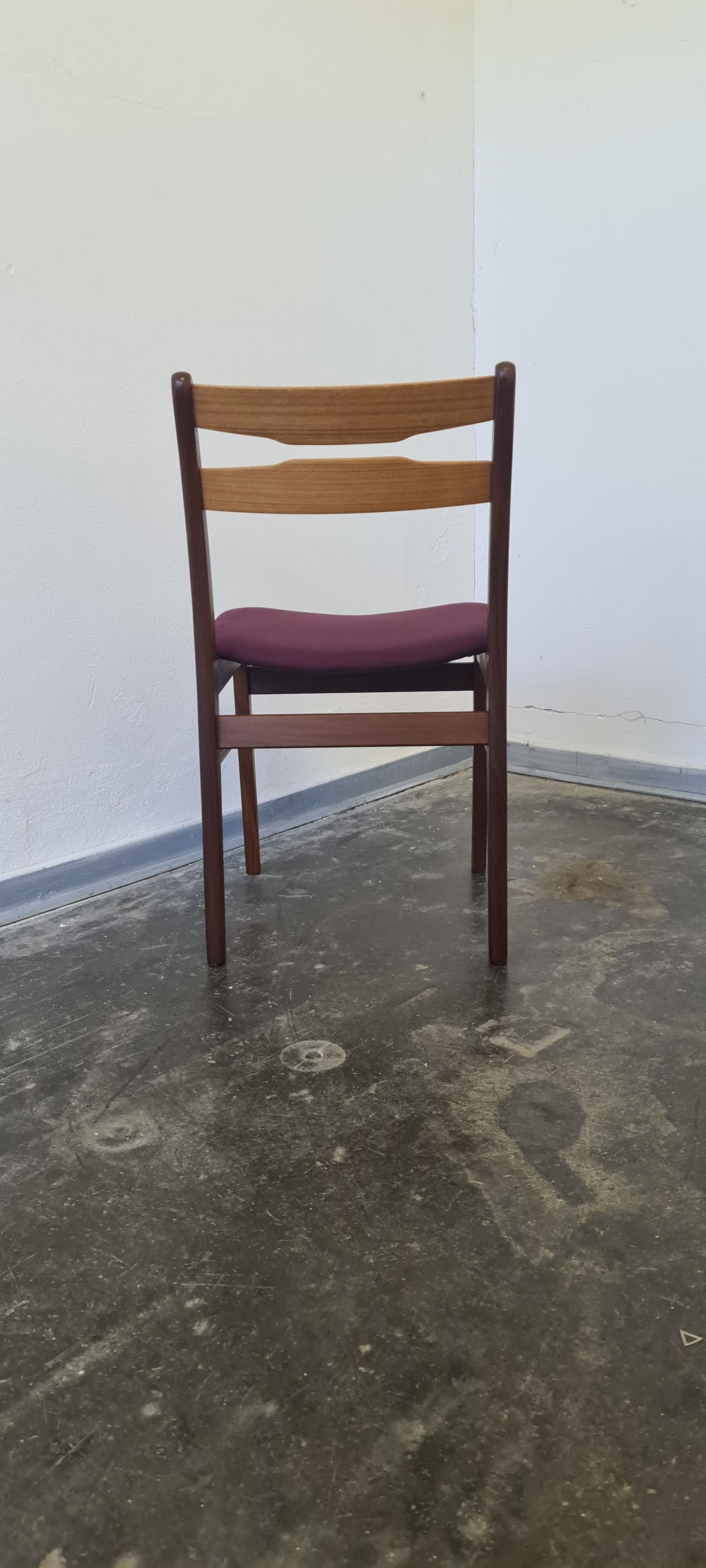 Set of six vintage teak dining chairs