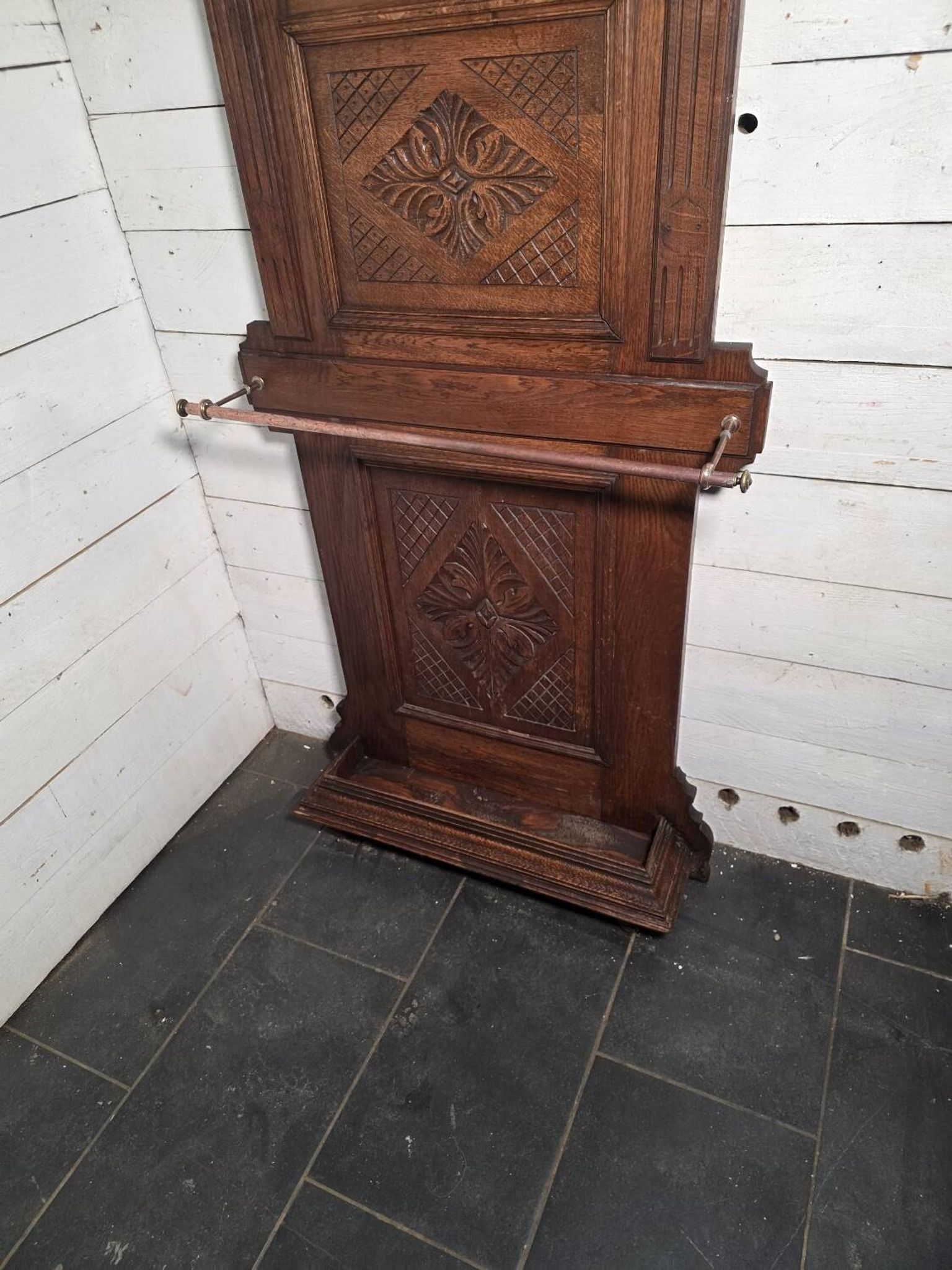 Antique coat rack in solid oak