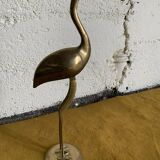 Pink flamingo in brass