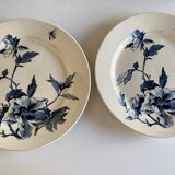 Plat pavots en faience de Gien 19e décor Eté
