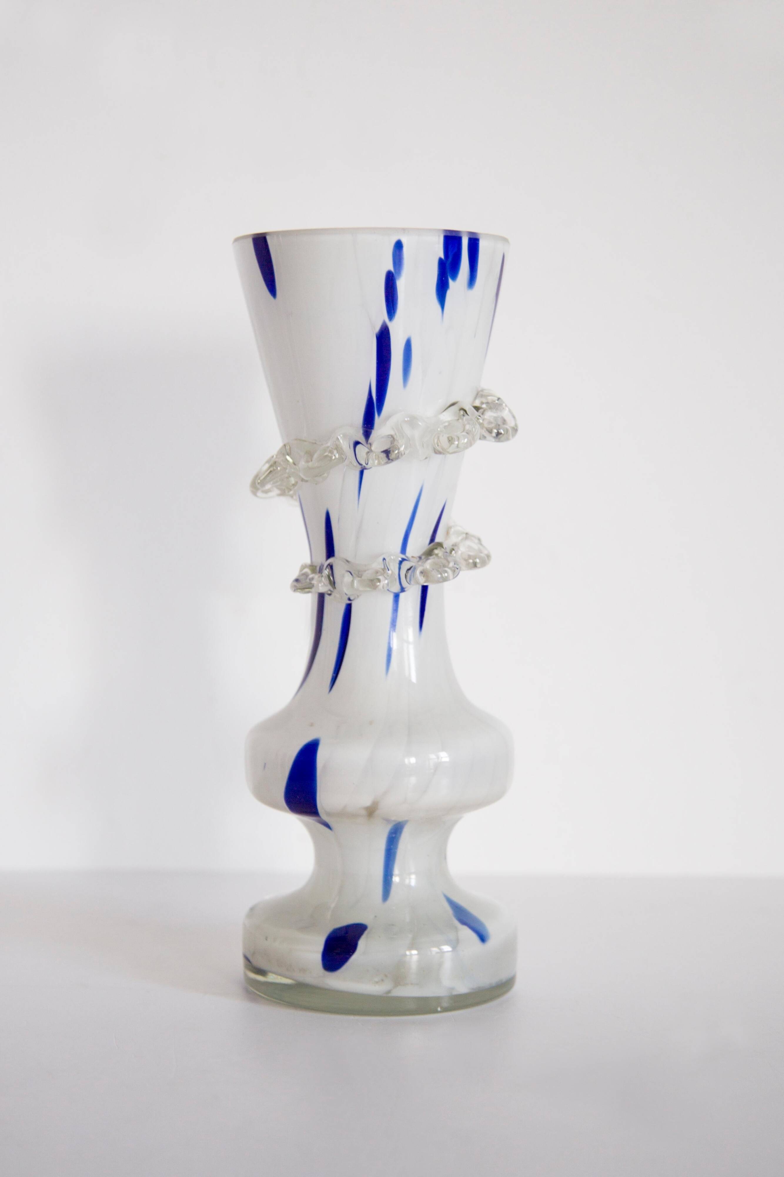 "SCARF" VASE in Vintage Murano Glass Mid-Century