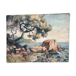 Tableau peinture Saint Tropez aquarelle