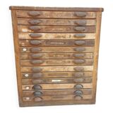 Drawer cabinet for printing castings