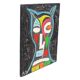 Abstract Owl Painting on Canvas – Contemporary Art – 55 cm