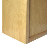 Wall secretary in vintage varnished oak 1950s