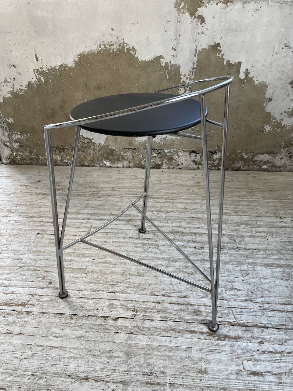 Set of 5 high stools "silver moon" Pascal Mourgue