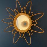 Rattan mirror