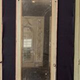 Napoleon III style mirror and woodwork console in 19th century patinated wood