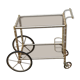 Vintage brass service 4 wheels