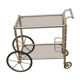 Vintage brass service 4 wheels