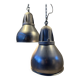 2x vintage Schréder pendant lamps
