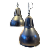 2x vintage Schréder pendant lamps
