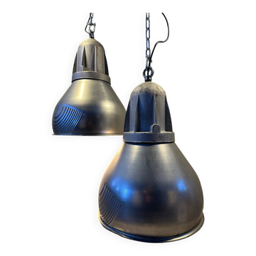 2x vintage Schréder pendant lamps