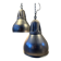 2x vintage Schréder pendant lamps