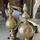 Pair of brass andirons