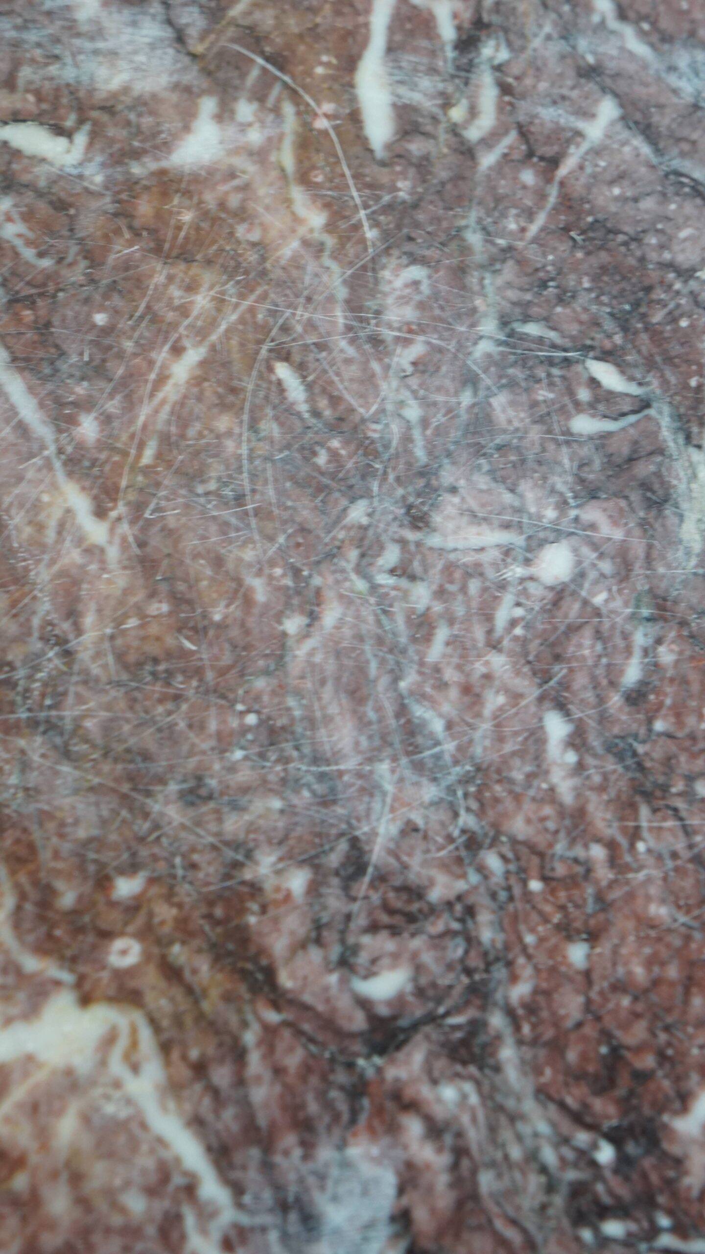 French late 18th century side table with a wooden frame and a marble top