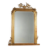 Antique gilded wooden mirror, Lombardy, 19th century