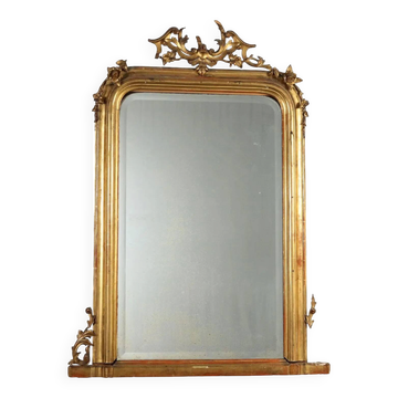Miroir ancien en bois doré, Lombardie, XIXe siècle