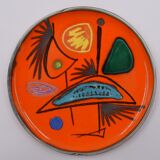 Atelier cerenne vallauris assiette à décor abstrait céramique des années 50 1950