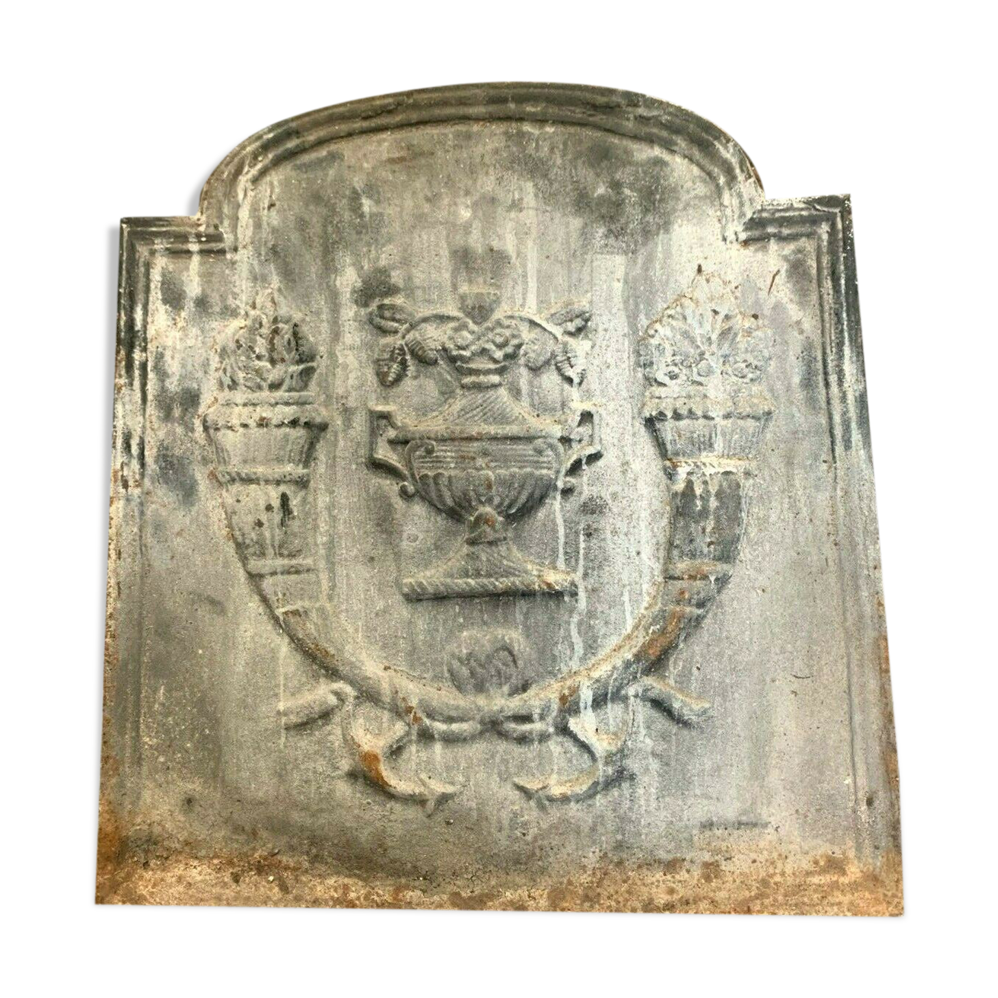 Fireplace bottom plate in cast iron XX century